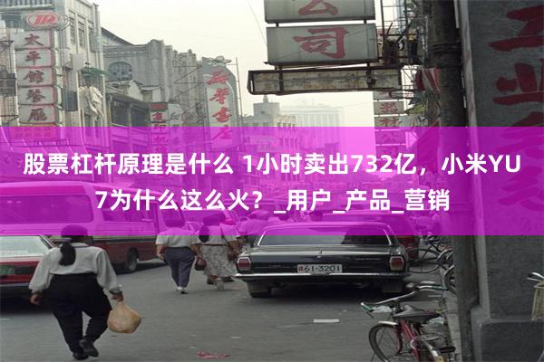 股票杠杆原理是什么 1小时卖出732亿，小米YU7为什么这么火？_用户_产品_营销