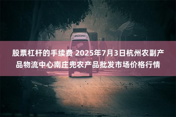 股票杠杆的手续费 2025年7月3日杭州农副产品物流中心南庄兜农产品批发市场价格行情